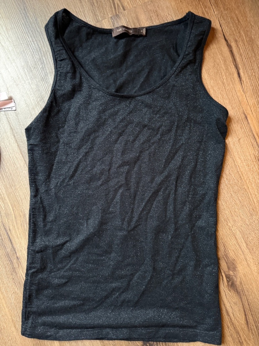 The Limited Black Sparkle Scoop Neck Tank